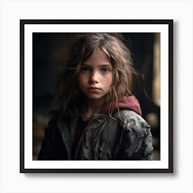 Girl In A Dark Room Art Print