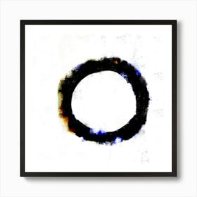 Dark ring on white background Art Print