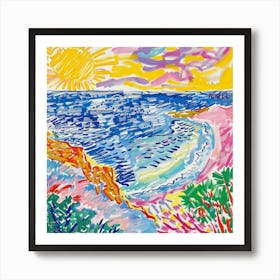 Seaside Doodle Matisse Style 7 Art Print