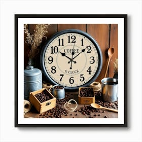 Coffee Clock 2 Art Print