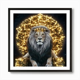 Golden Lion 2 Art Print