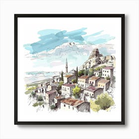 Village In The Mountains 6 Art Print