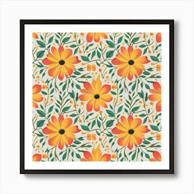 Floral Pattern 33 Art Print