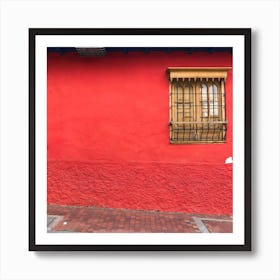 Red Building Stock Videos & Royalty-Free Footage (wall art ) Art Print