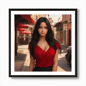 Striking Latina Woman  Art Print