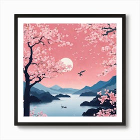 Japanese Sakura Art Print 1 Art Print