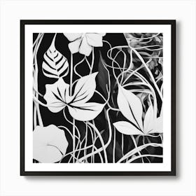 Black and White Abstract Art 12 Art Print