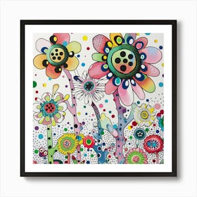 Flowers In The Garden Art Print