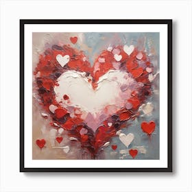 Hearts Valentine's day 2 Art Print