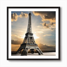 Eiffel Tower At Sunset Poster