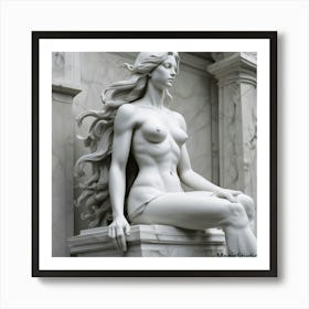 Nude Statue Art Print