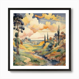 Landscapes 1905 Henri Edmond Cross Cartoon Art Print 1 1 Art Print