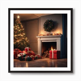 Christmas In The Living Room 34 Art Print