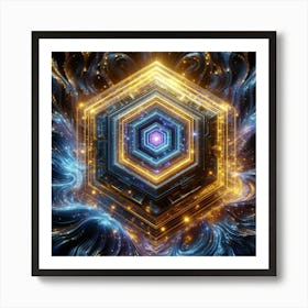 Hexahedron Art Print