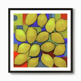 Matisse Inspired Abstract Lemons Art Print