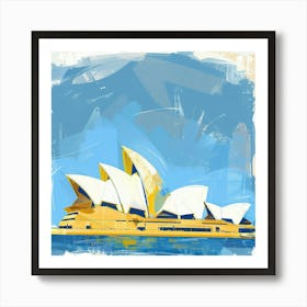 A Sydney Opera House In Sydney Expressive Stroke 1719930901 3 Art Print