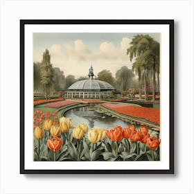 Tulips In The Park Art Print