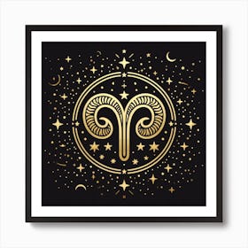 A Zodiac symbol, Aries 2 Art Print