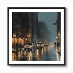 Rainy Night Art Print