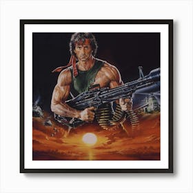 Rambo film art Affiche