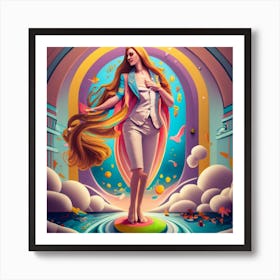 Study Of The Birth Of Venus Art Print