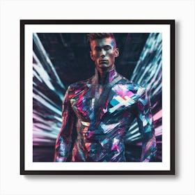 Futuristic Man In Futuristic Suit 61 Art Print