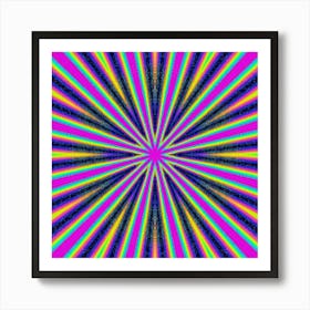 Psychedelic Ray Burst Art Print