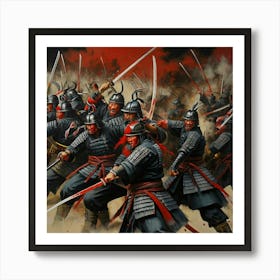 Samurai Battle 6 Art Print