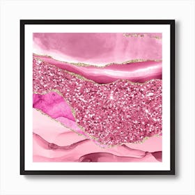 Agate Glitter Dazzle Texture 01 Art Print