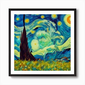 The Starry Night, Vincent Van Gogh Art Print