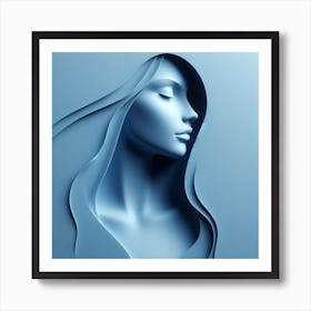 Silhouette a woman 19 Art Print