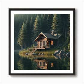 Cabin In The Woods Art Print