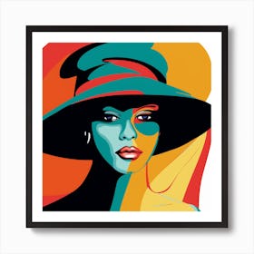 Woman In A Hat 41 Art Print