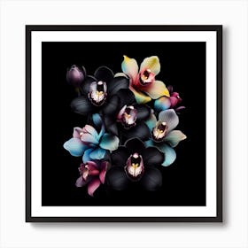 Black Orchids Art Print