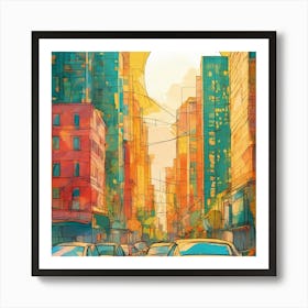 Nyc Cityscape Art Print