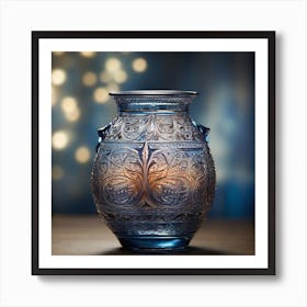 Blue Glass Vase Art Print