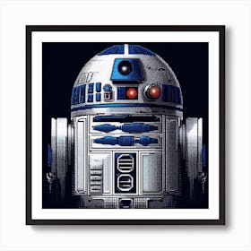 R2-D2 Star Wars Dot Art Print Art Print