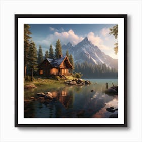 Cabin In The Woods Art Print