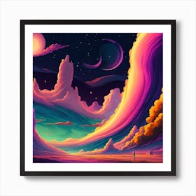 Psychedelic Landscape Art Print