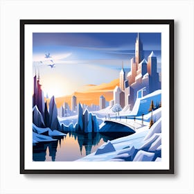 Winter City Art Print