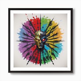 Skull Splatter Art Print