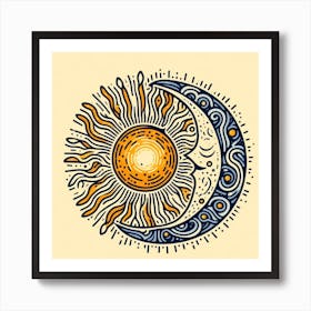 Sun And Moon Art Print
