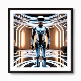 Futuristic Man In Futuristic Suit 14 Art Print