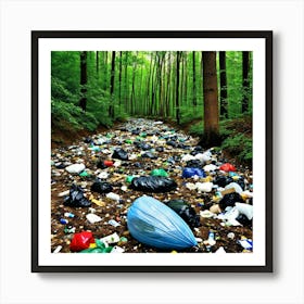 Trash In The Forest 19 Art Print