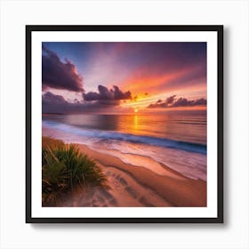 Sunset On The Beach 249 Art Print