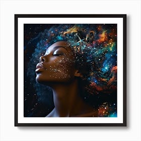 Afrocosmic Woman 2 Art Print