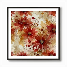 Red Flowers 5 Art Print