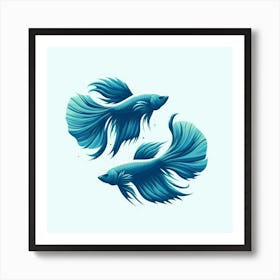 Siamese Fish Art Print