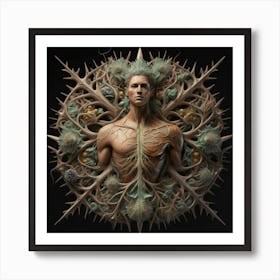 Human thorn, Tree Of Life, digital art 1 Art Print