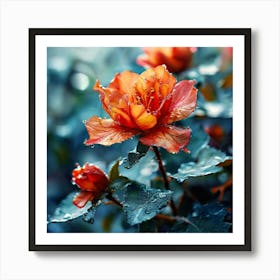 Watercolor Abstract Botanical Landscape Studio Photography Complex Details High Detail Art Print